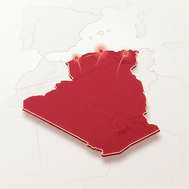 Algeria Shipping Map